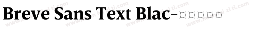 Breve Sans Text Blac字体转换